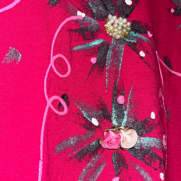 “Moda Bazaar”California 2 Hot pink puff, paint, glitter, floral, and faux pearls - Picture 14 of 15
